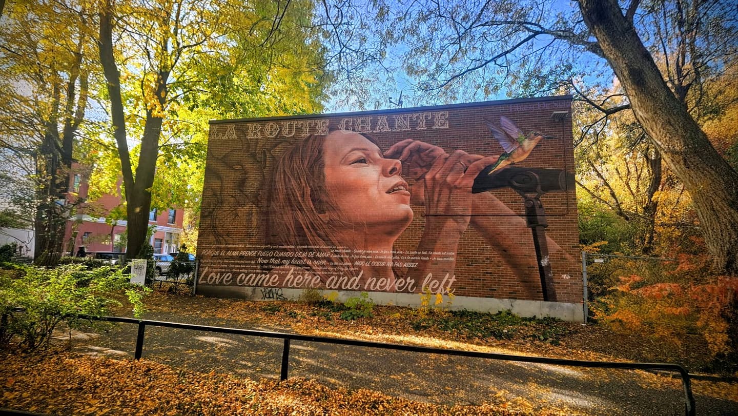 Le Plateau-Mont-Royal : Mon coup de cœur automnal à Montréal 1 Une fresque murale colorée en automne.