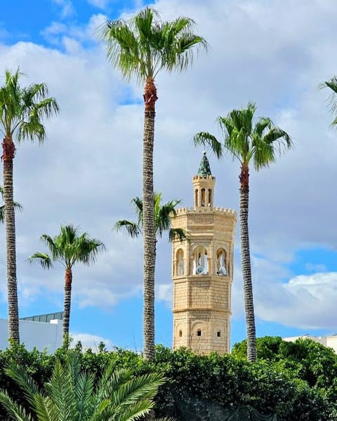 Mahdia, la perle méconnue de la Tunisie : guide et récit d'une semaine idéale. 5 Tour entourée de palmiers majestueux
