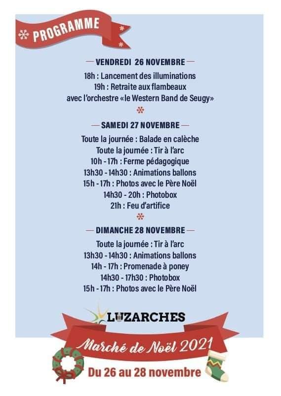 Randonner à Luzarches dans le Val d'Oise. 21 marché de Noel de Luzarches val d'oise