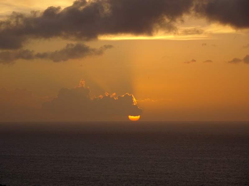 #EnFranceaussi: ornithologie en Guadeloupe. 19 COUCHER DE SOLEIL ILE DES SAINTES GUADELOUPE