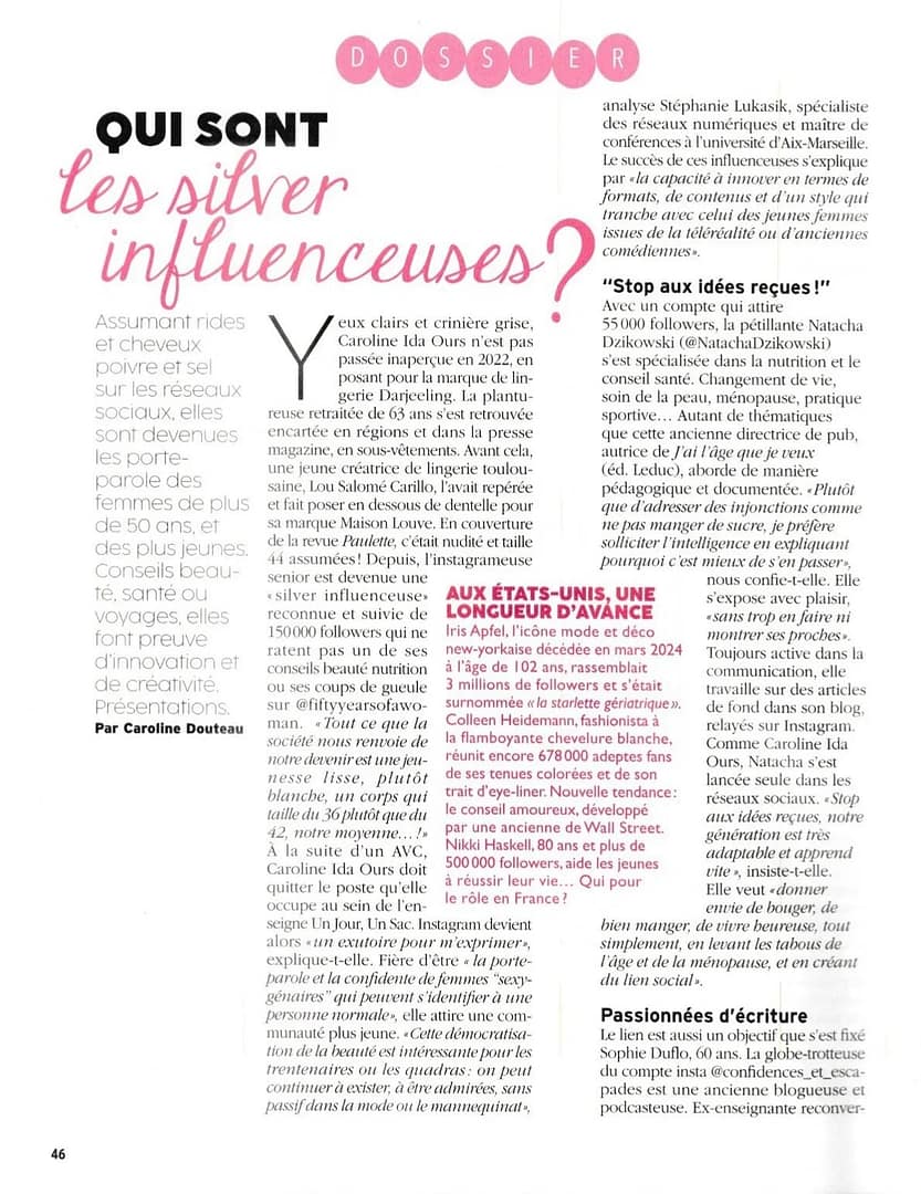 Escapades Amoureuses A propos 2 article sophie davant 01 page 0001