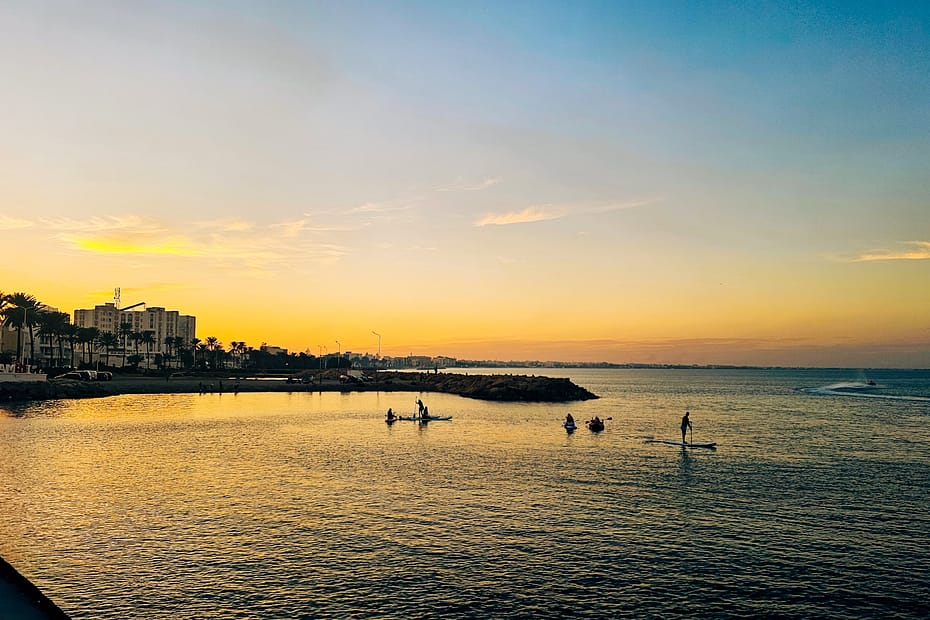 Coucher de soleil sur la mer